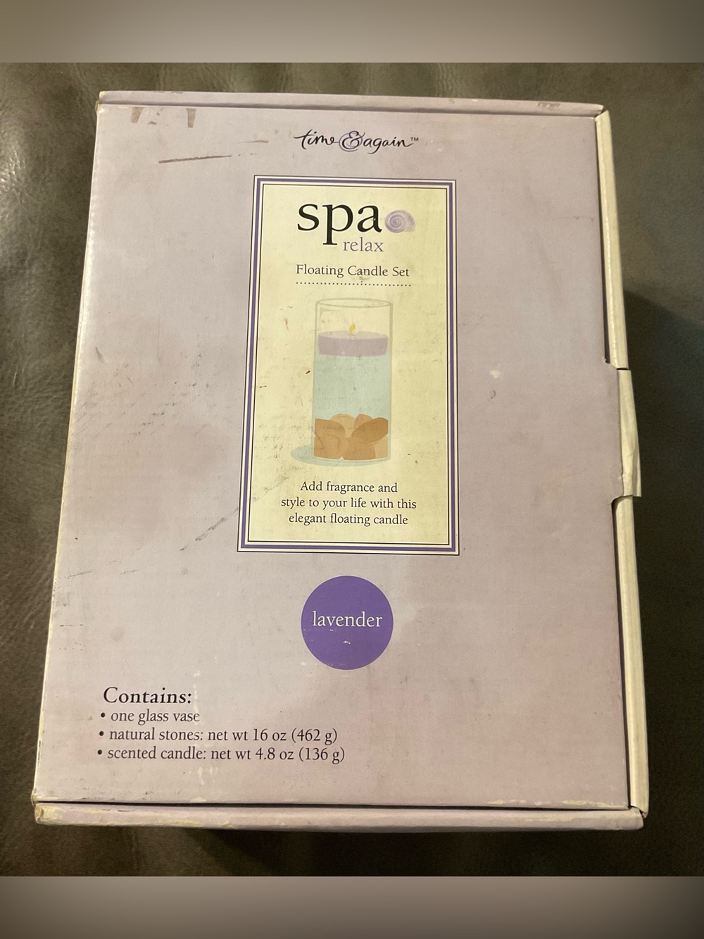 Lavender Spa Relax Floating Candle Set